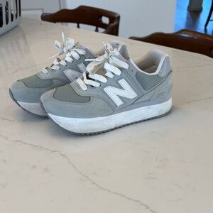 New Balance 574 Platform Sage green sneakers women’s size 9